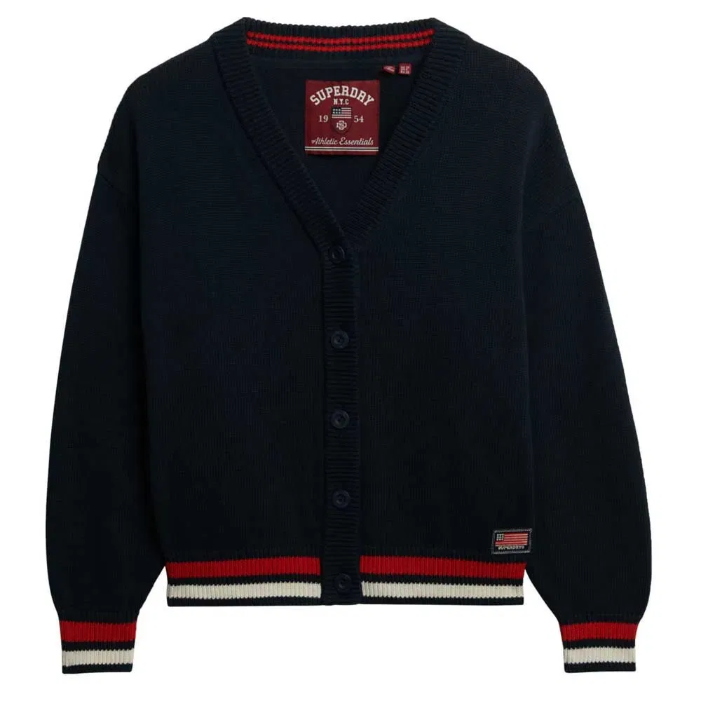 Кардиган вязаный свободный Superdry, синий