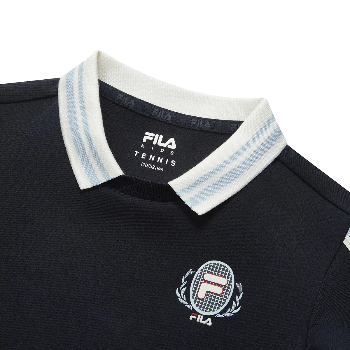 Детский свитшот с поло-воротником FILA KIDS, Royal Blue — фото 4