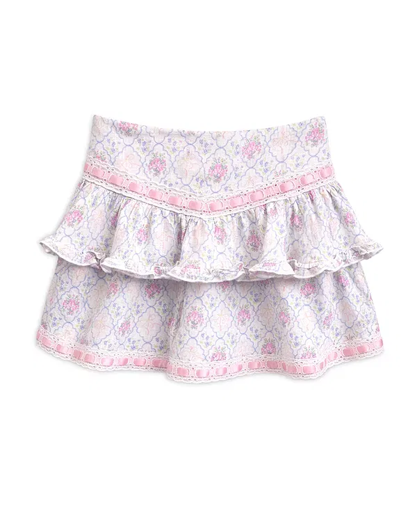 Детская юбка для девочек с принтом Julie Mini Printed Skirt KatieJ NYC, Floral Bouquet