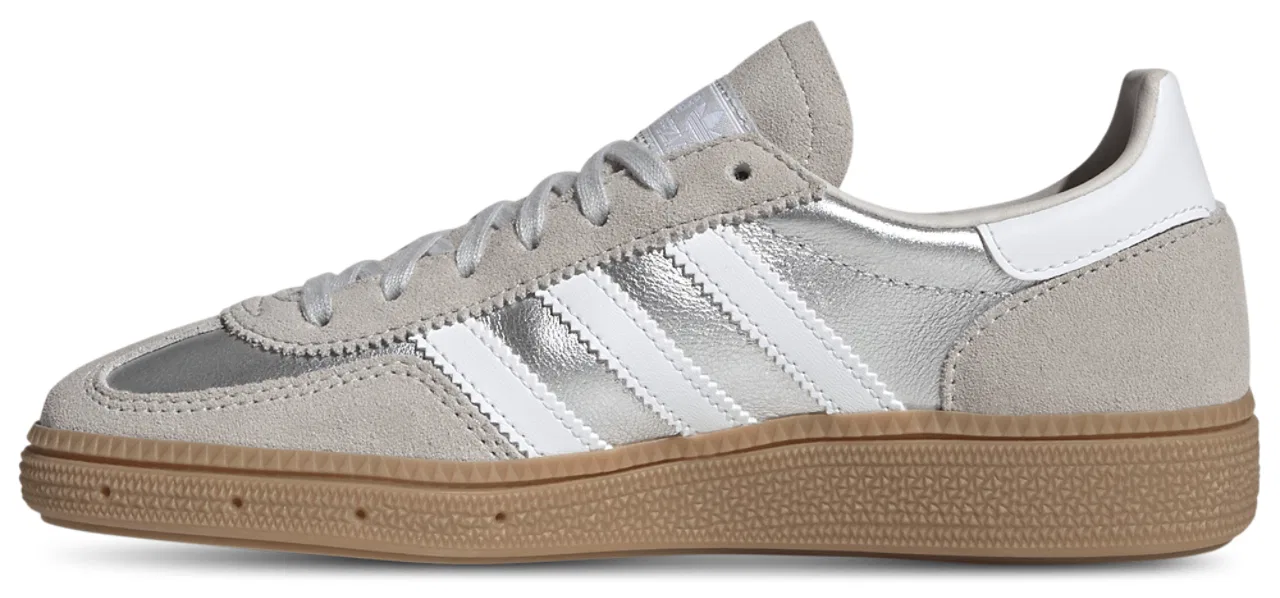 Кроссовки для девочек Handball Spezial Adidas, цвет White/Silver Metallic/Gum — фото 2