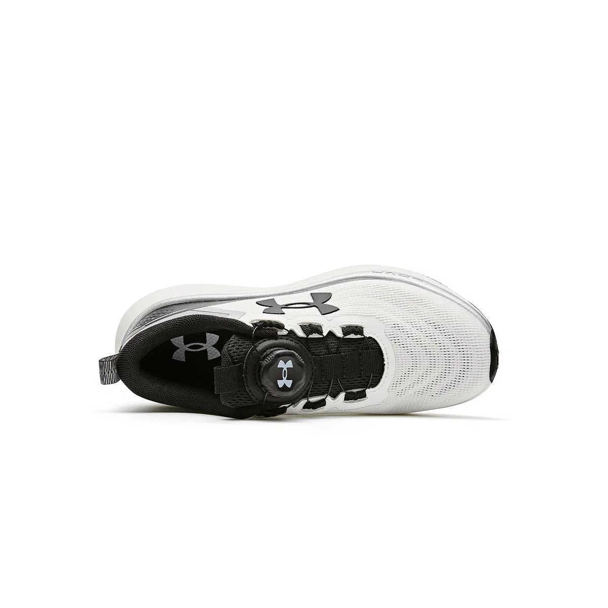 Детские кроссовки для бега с тканевым верхом Under Armour, White Black — фото 4