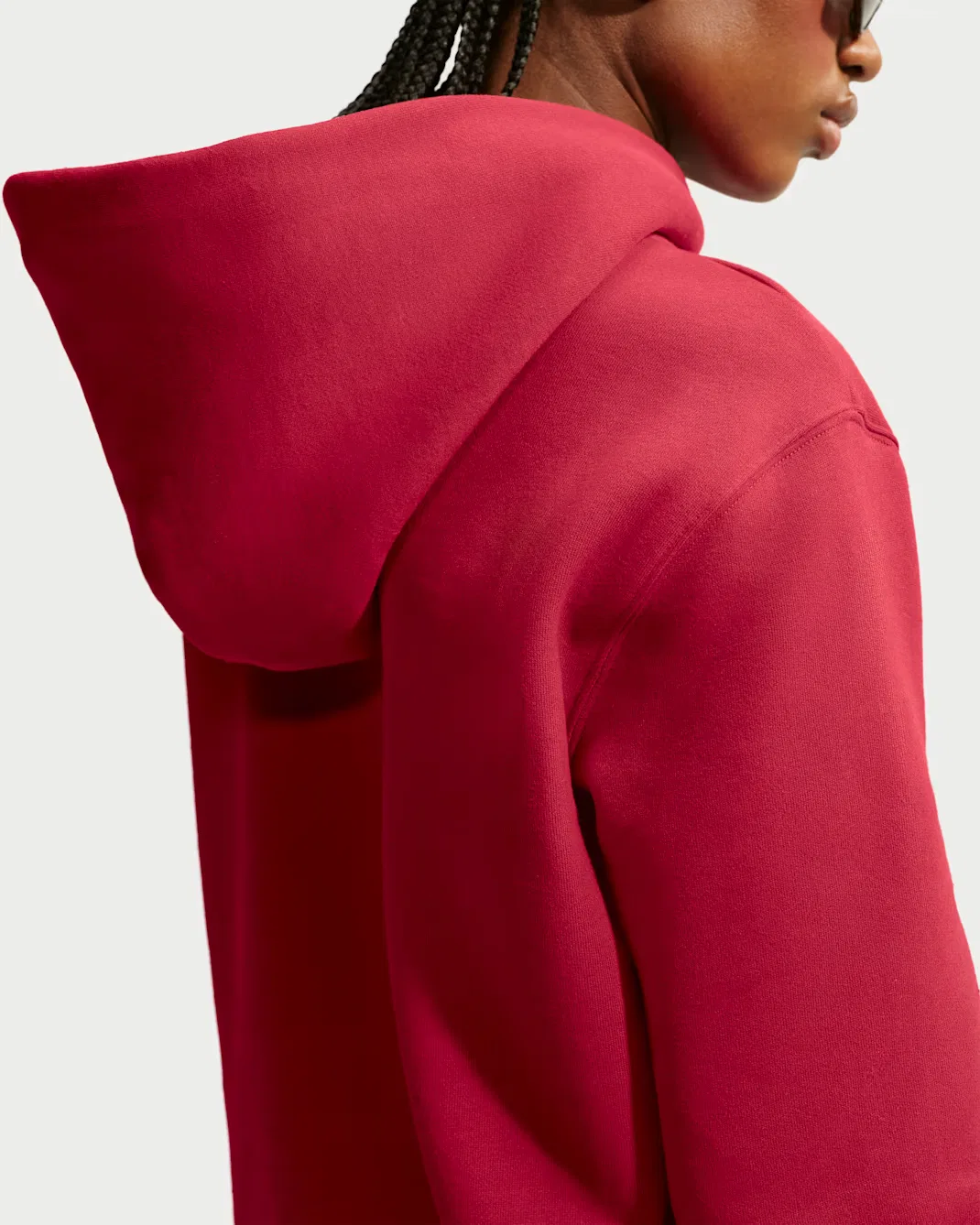 Женская толстовка с капюшоном Nike Studio Fleece Medium Weight, Tough Red/Sail — фото 2