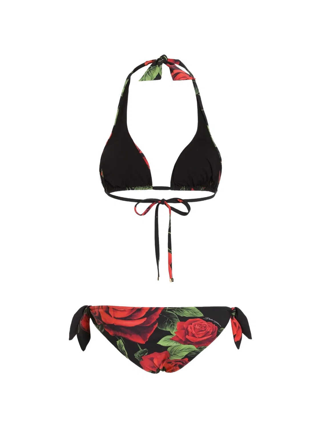 Бикини с треугольными чашками и принтом Dolce & Gabbana, черный — фото 2