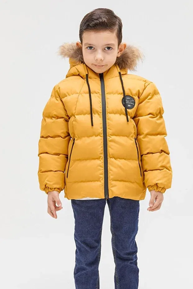 Детское пальто для девочек с капюшоном Benitto Kids, Hardal