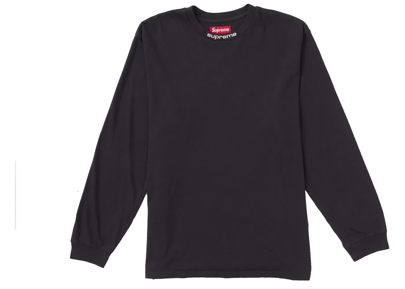 Мужской топ с вышитым воротником Supreme Embroidered Collar L/S, черный