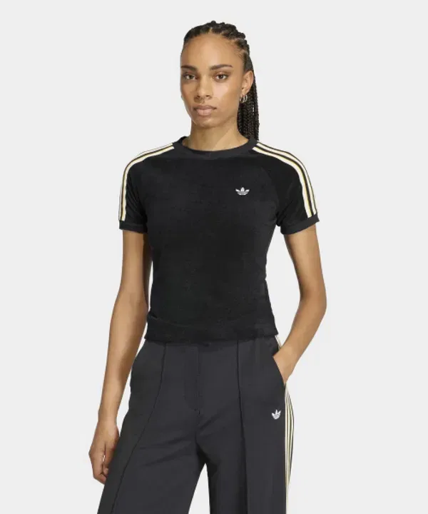 Футболка с коротким рукавом из махровой ткани, Калли, Adidas, черный