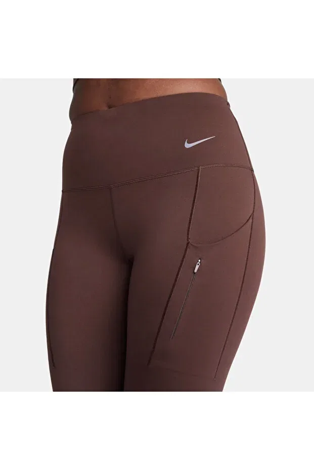 Женские леггинсы с высокими карманами на талии, модель Sportswear, Nike, Brown — фото 2