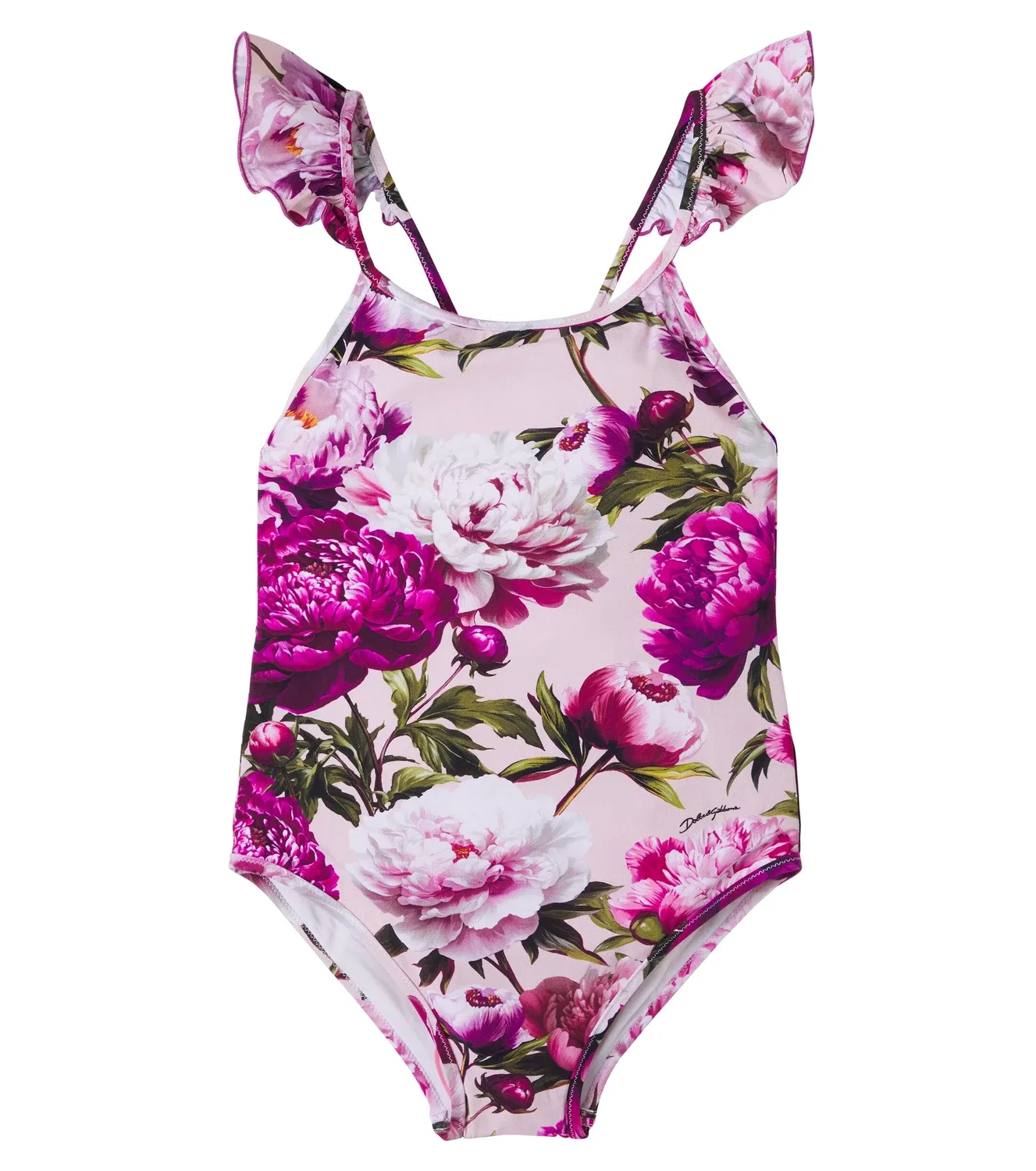 Раздельный купальник с цветочным принтом Dolce&Gabbana Kids, розовый