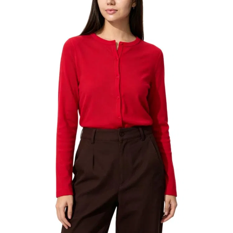 Женский свитер красный UNIQLO, Красный