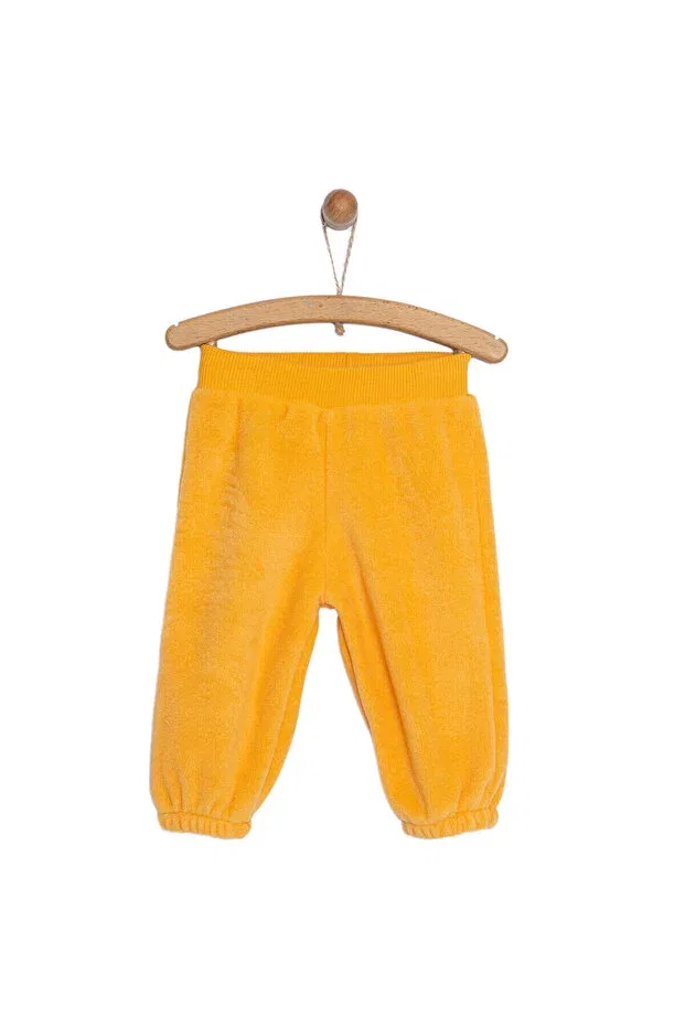 Детские брюки для мальчиков из флиса с резинкой на щиколотке Ebebek Hello Baby, Dark Yellow
