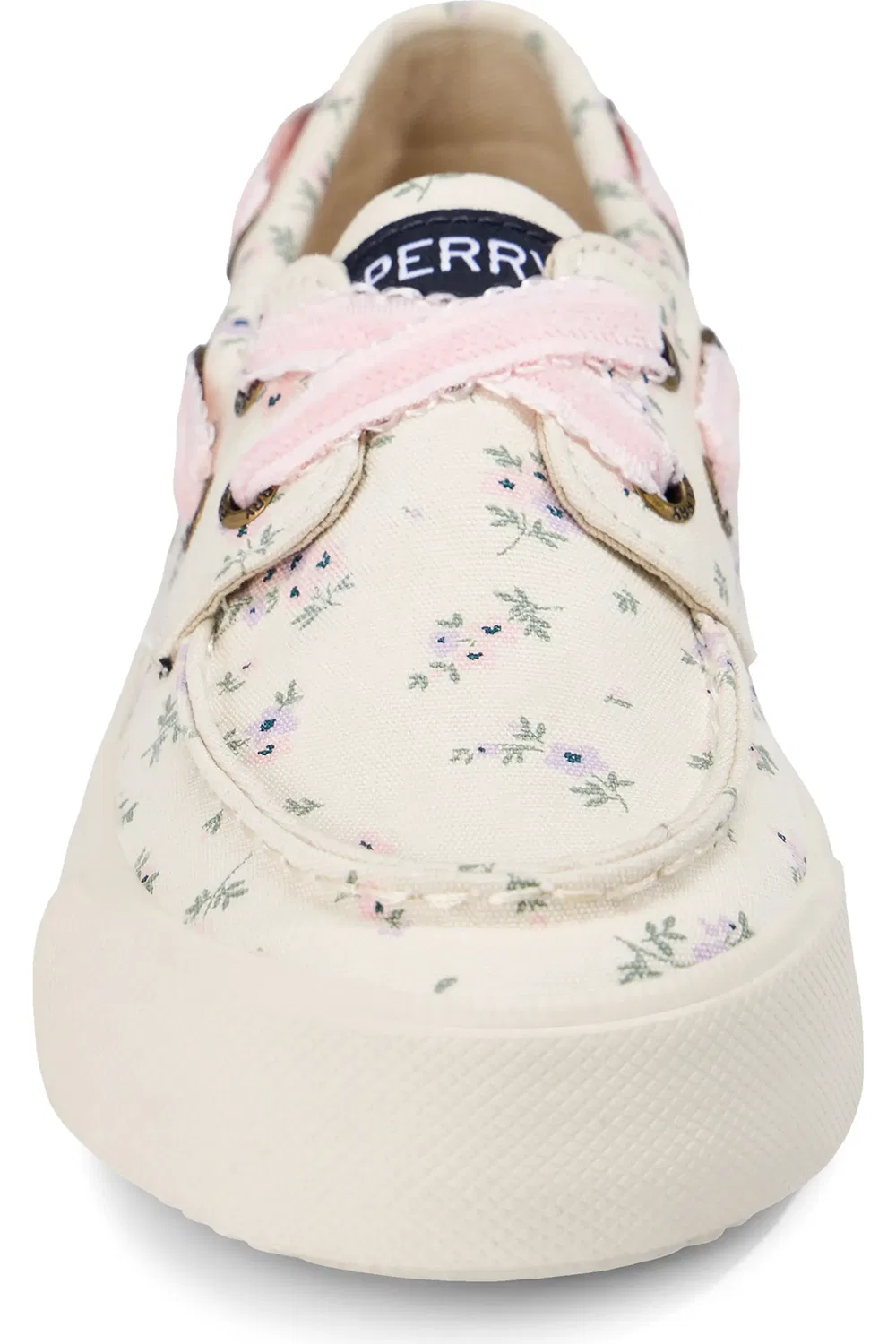 Детские туфли-лодочки на платформе с системой шнуровки 360° Bahama Platform Sperry, Bone Disty Floral — фото 3