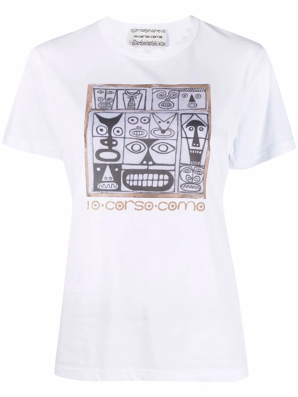 

Футболка с принтом Faces 10 CORSO COMO, белый