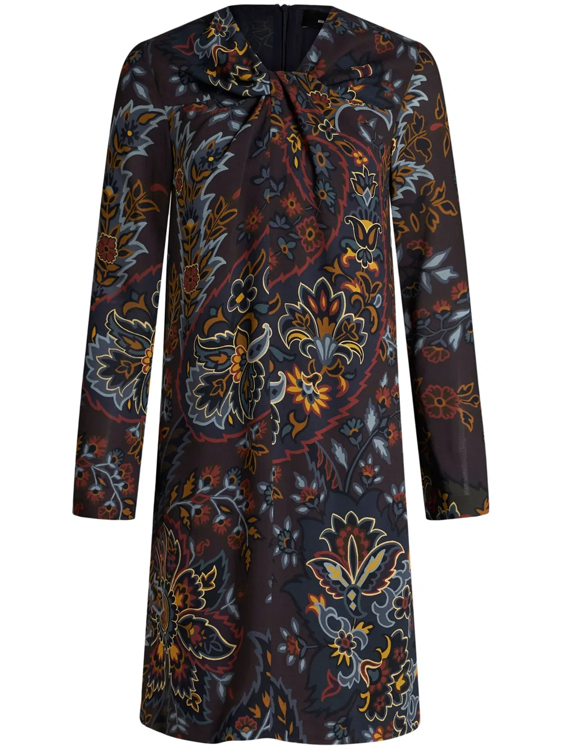 Платье с принтом пайсли ETRO, черный
