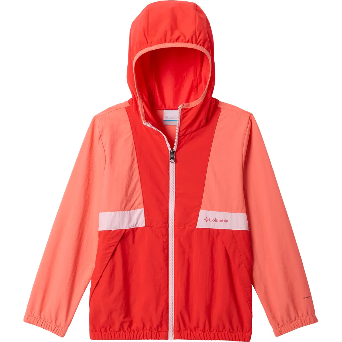 Детская ветровка для мальчиков с защитой от ветра Spire Valley Columbia, Hot Coral/Poppy Red/Satin Pink