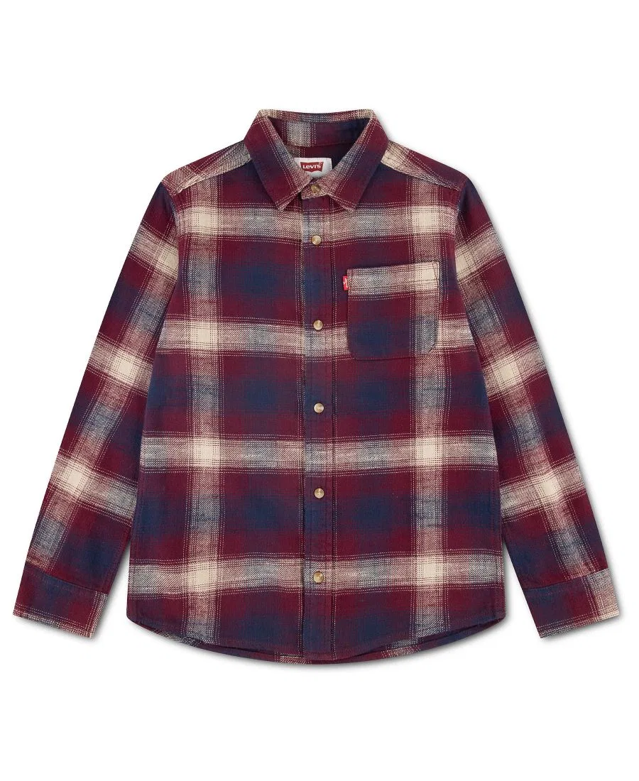 Фланелевая рубашка с длинным рукавом Shadow Plaid Levi's, Tawny Port