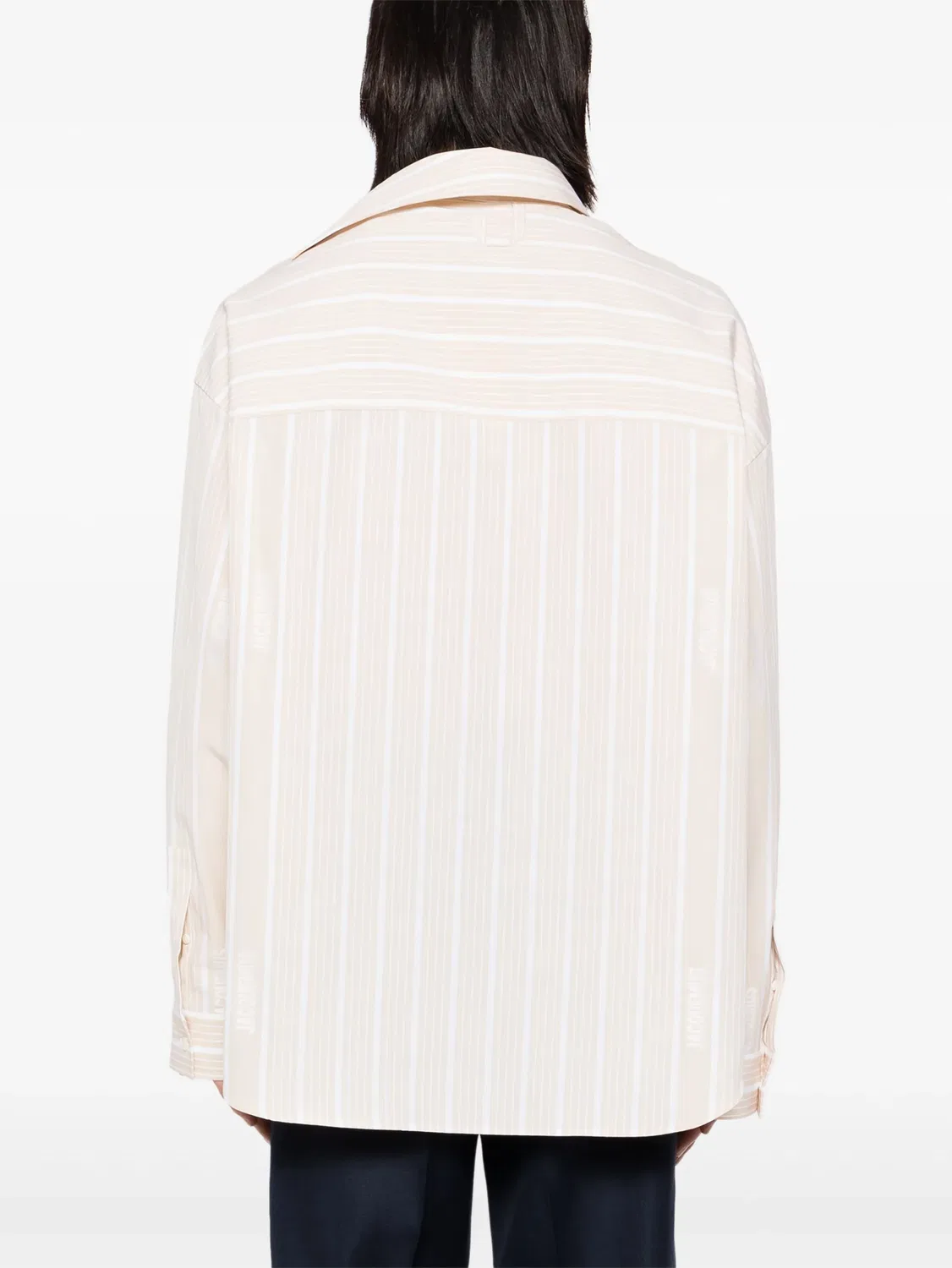 Jacquemus Рубашка с логотипом, коричневая — фото 3