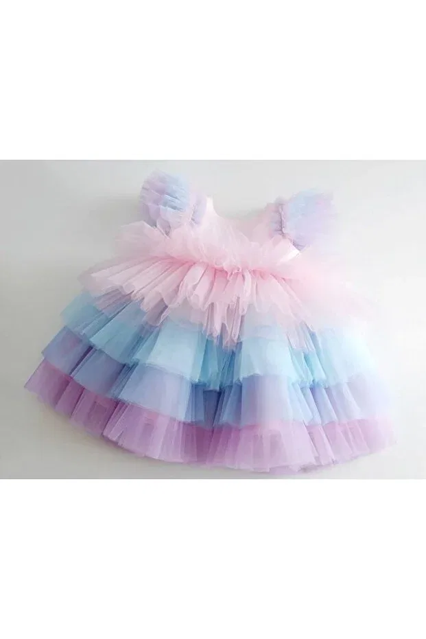 Детское платье из фатина с принтом Gnl Butik, Pink