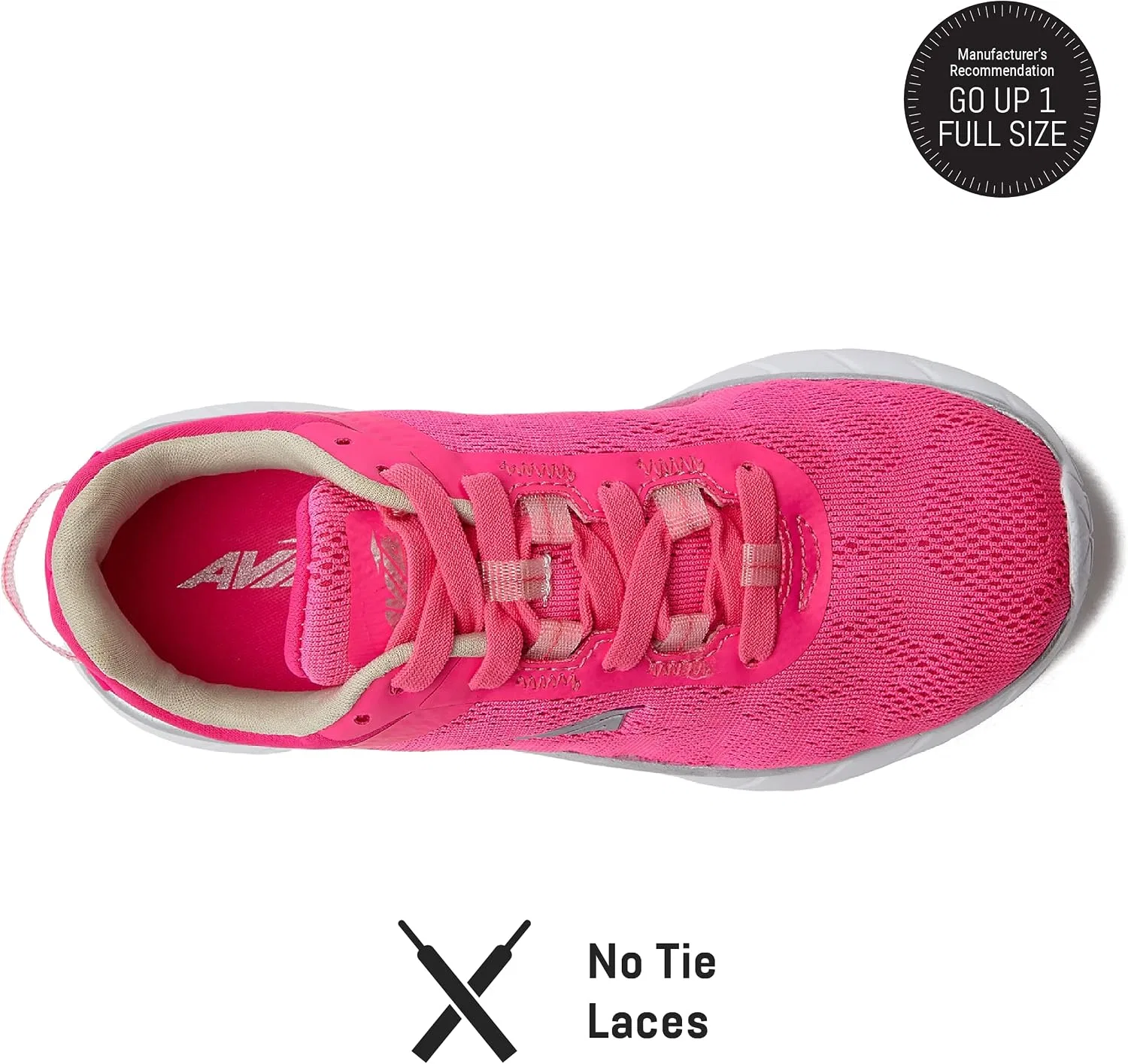Детские кроссовки для девочек без шнуровки Avi-Monsoon Avia, Dark Pink/Dark Pink/Silver Grey — фото 4
