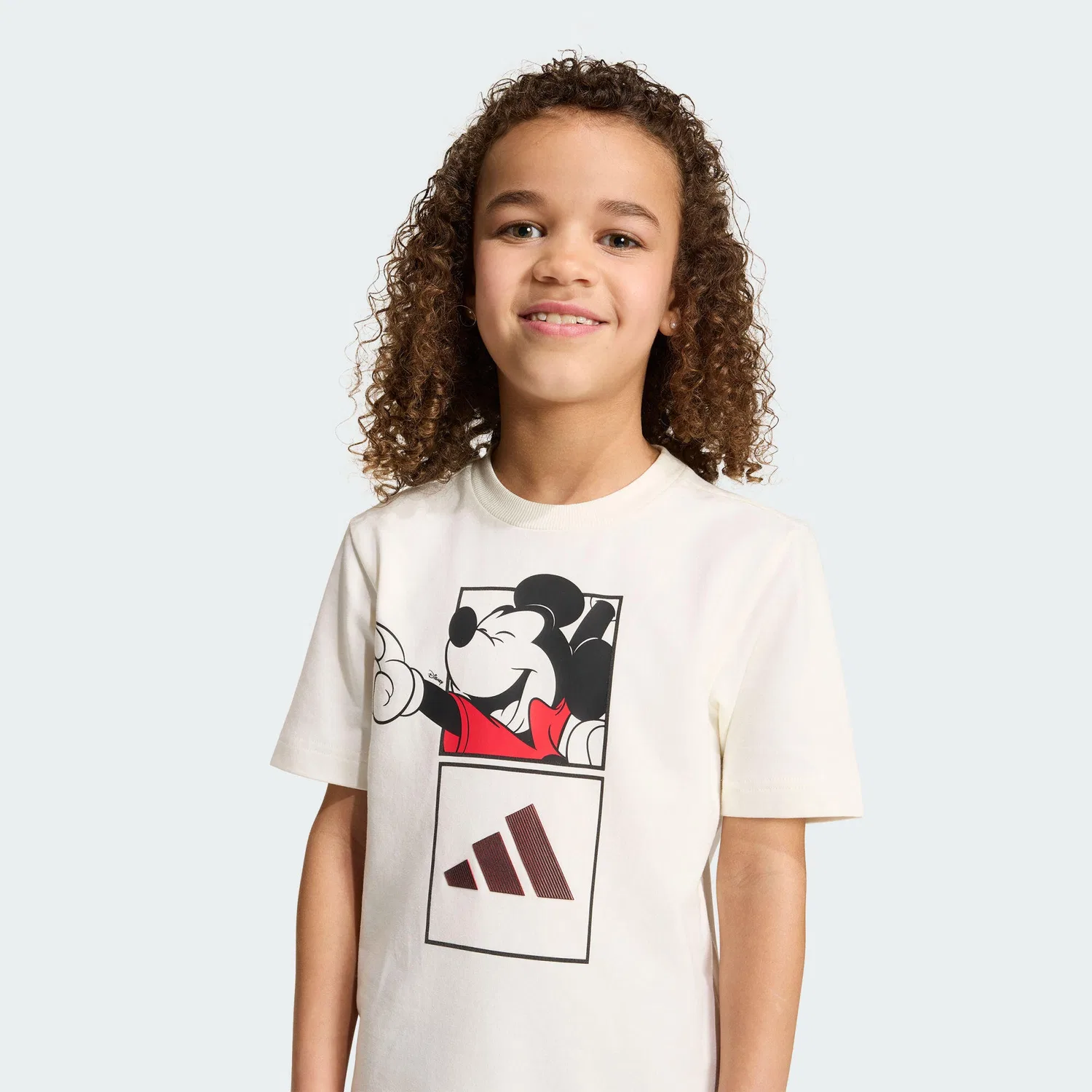 Детский комплект из футболки и шорт с принтом Micky Maus Adidas, Weiss Schwarz — фото 4
