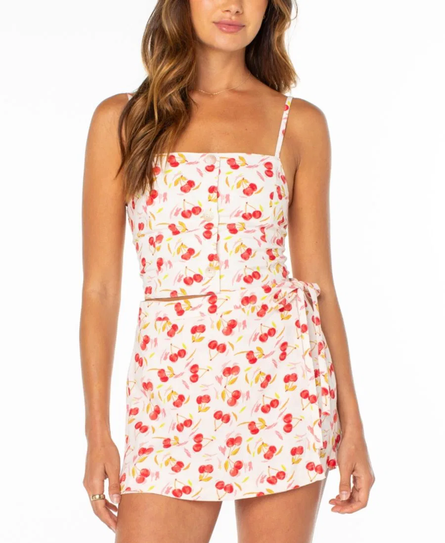 Женский топ с квадратным вырезом без рукавов Island Sun Roxy, Hibiscus Cherry On Top — фото 2