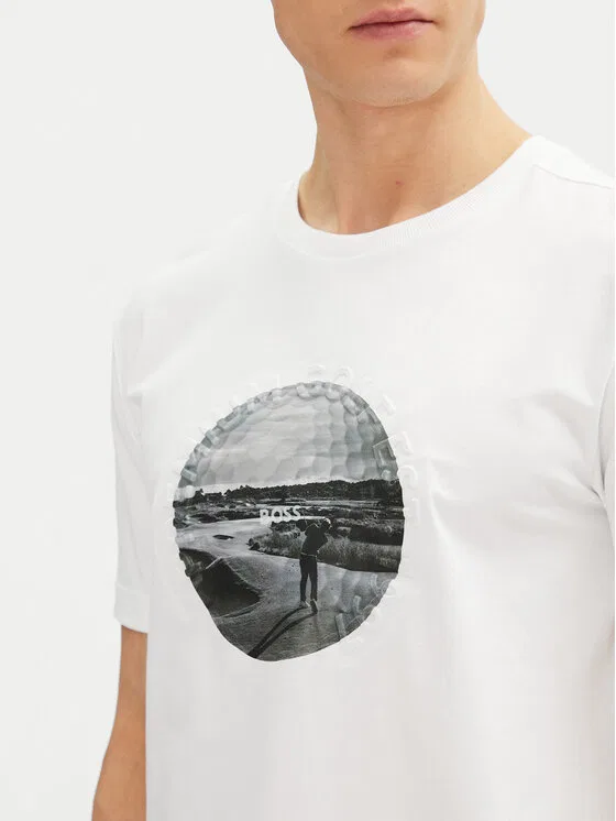Футболка regular fit Graphic Heritage Boss, белый — фото 4
