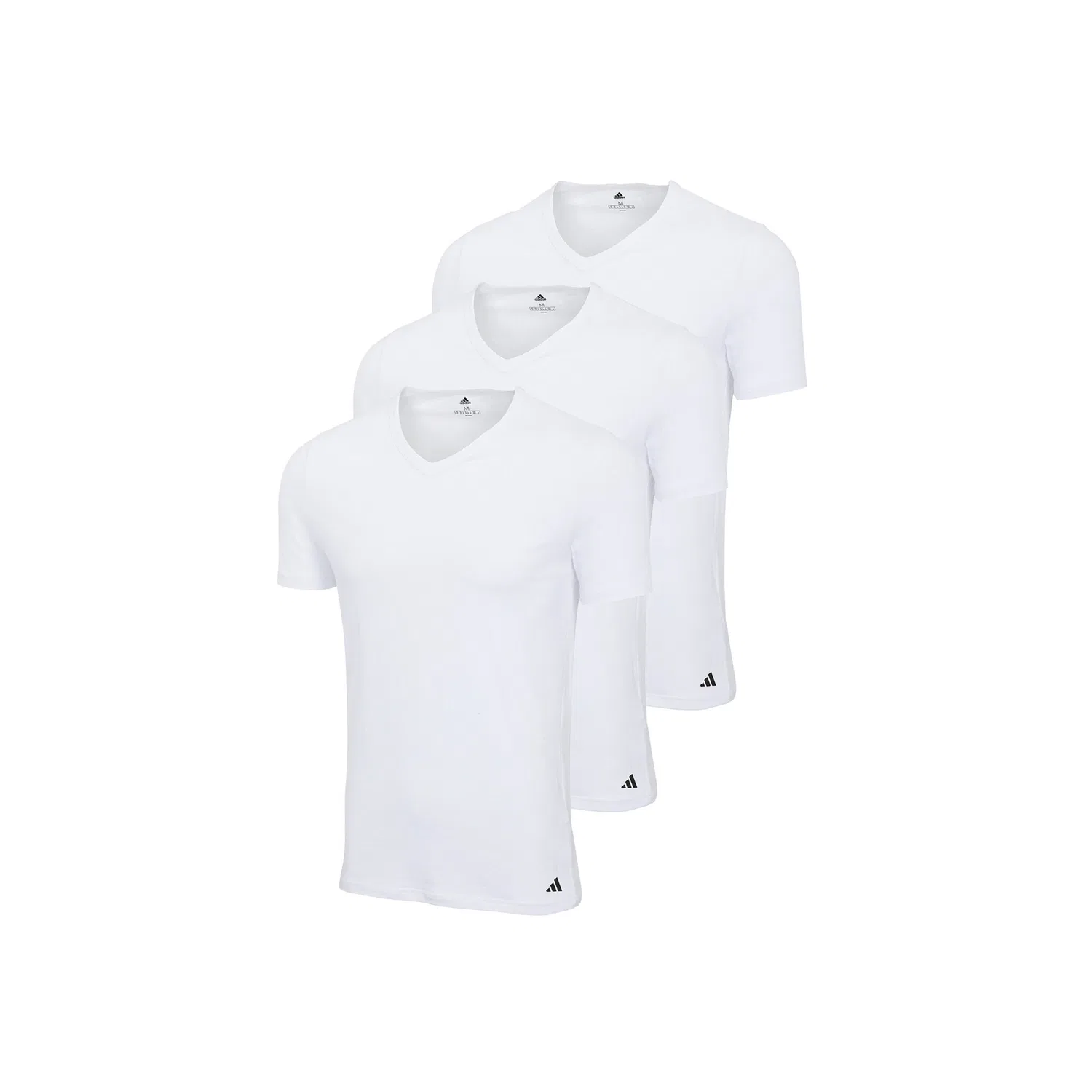Мужские футболки с V-образным вырезом, 3 шт., Adidas Originals, White
