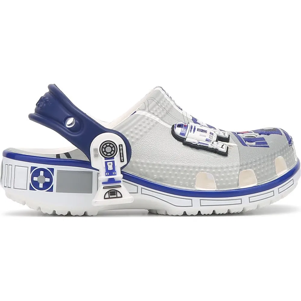 Детские классические сабо Star Wars R2D2 для малышей Crocs, White Multi — фото 2