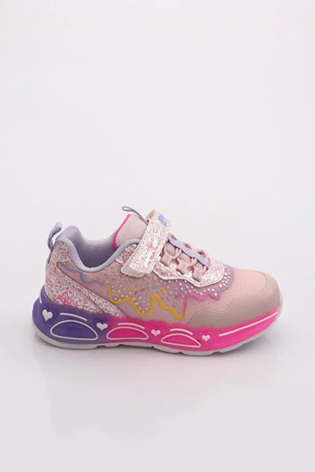 Детские спортивные кроссовки для девочек со светящейся подошвой Marco Kids, Pink