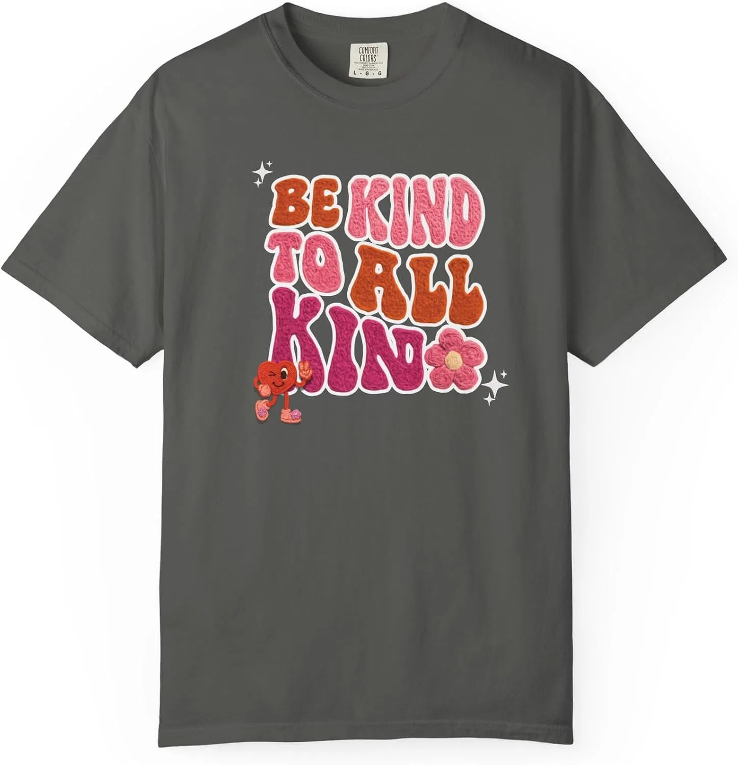 Женская футболка с принтом Be Kind to All Kinds Retro Valentine, Pepper
