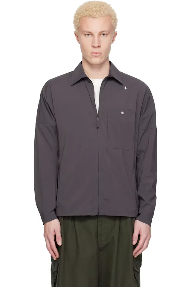 Серая куртка Stellina из перерабанного эластичного нейлона Stone Island