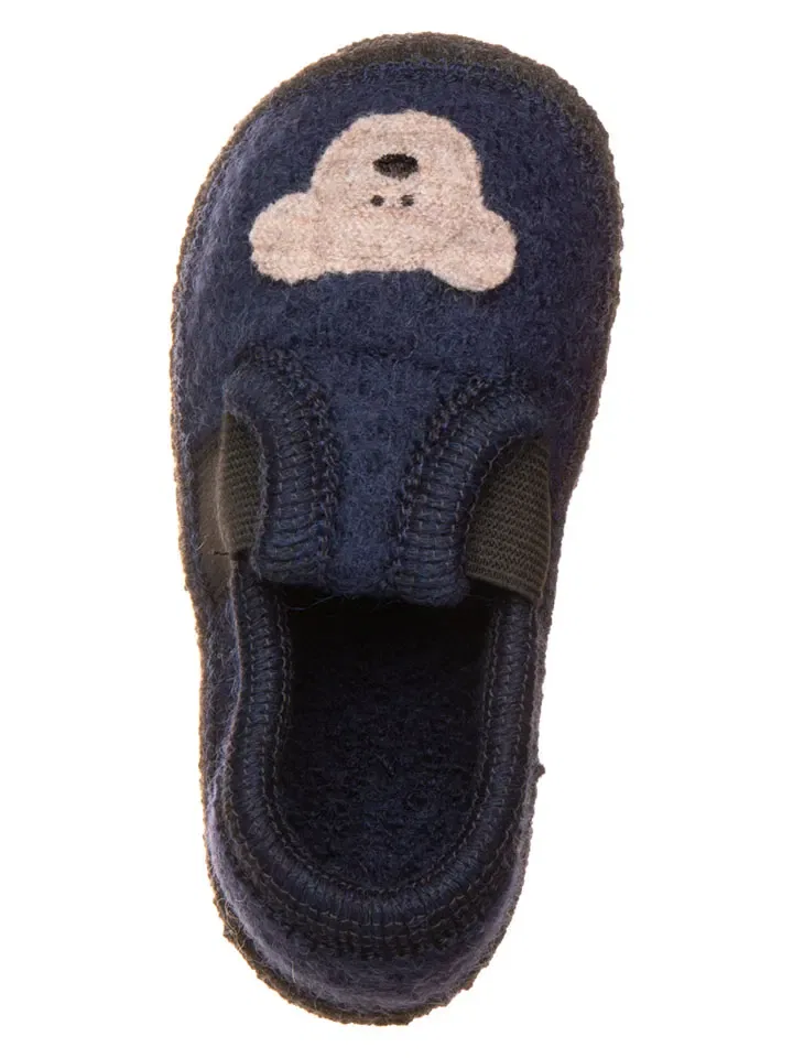 Домашние тапочки с игрушкой Bobby Teddy Lamino, темно-синий — фото 4