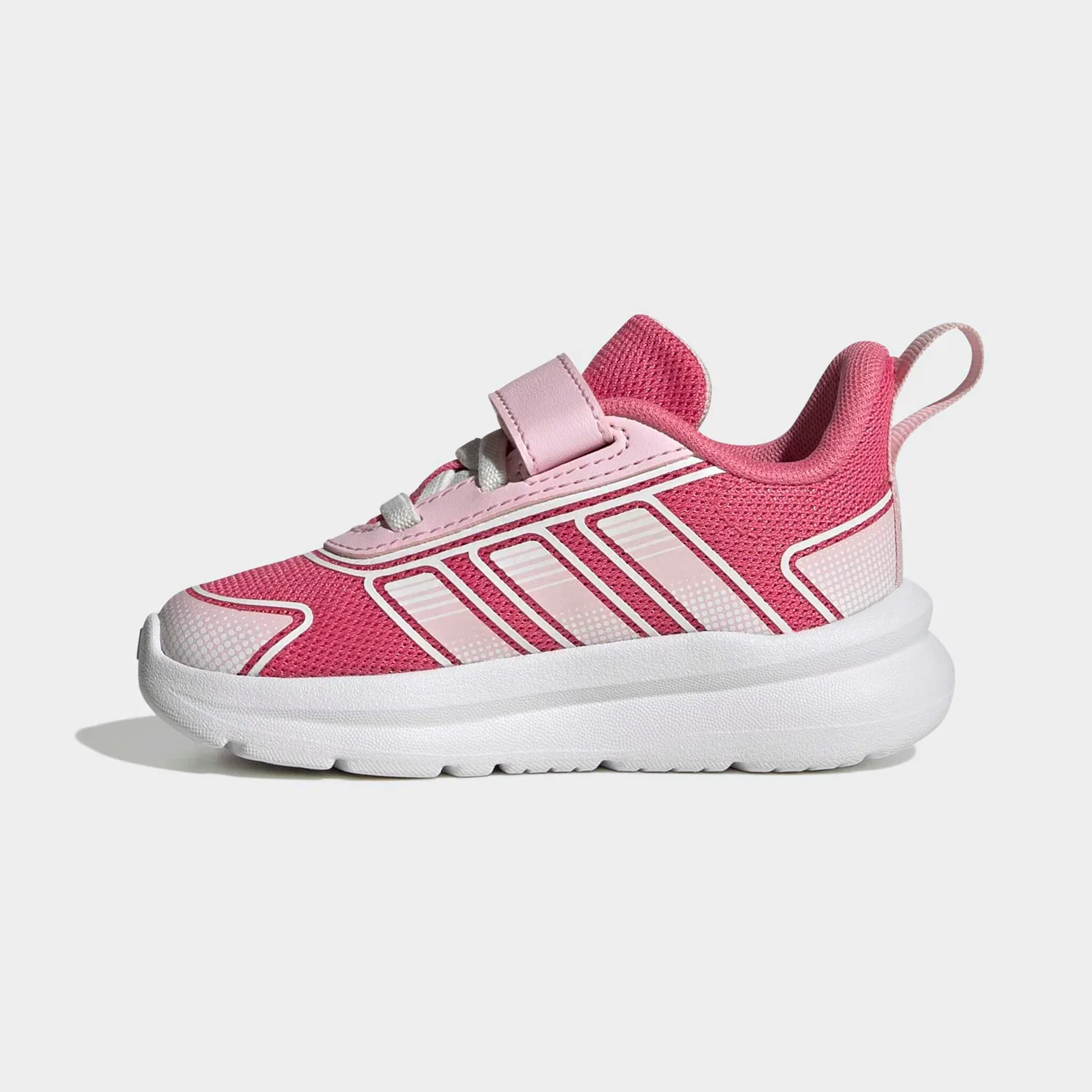 Детские кроссовки с эластичными шнурками Tensaur Run 4.0 Adidas, Pink Fusion/Clear Pink — фото 3