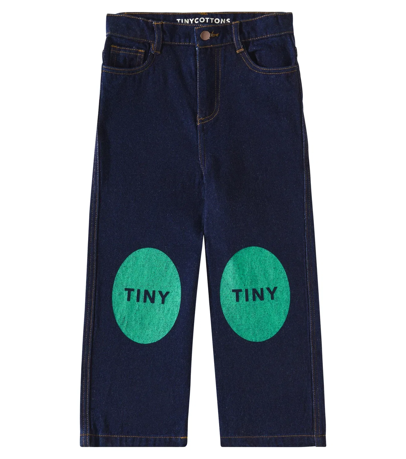 Прямые джинсы с логотипом Tinycottons, синий