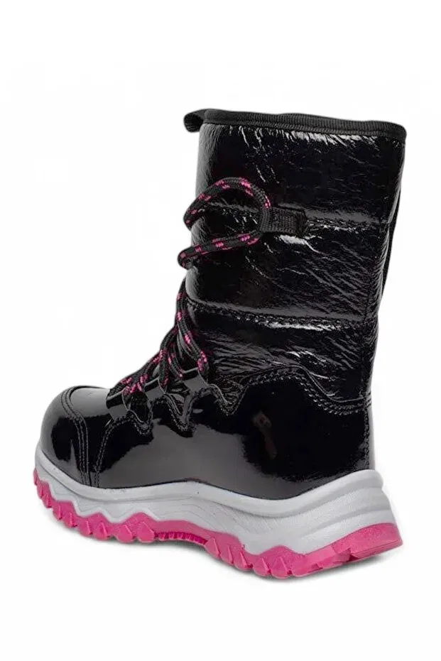 Детские снежные ботинки для девочек непромокаемые Bluefeet, Black Fuchsia — фото 2