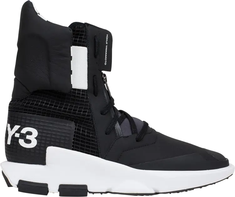 

Кроссовки высокие Adidas Y-3 Noci High, черный/белый