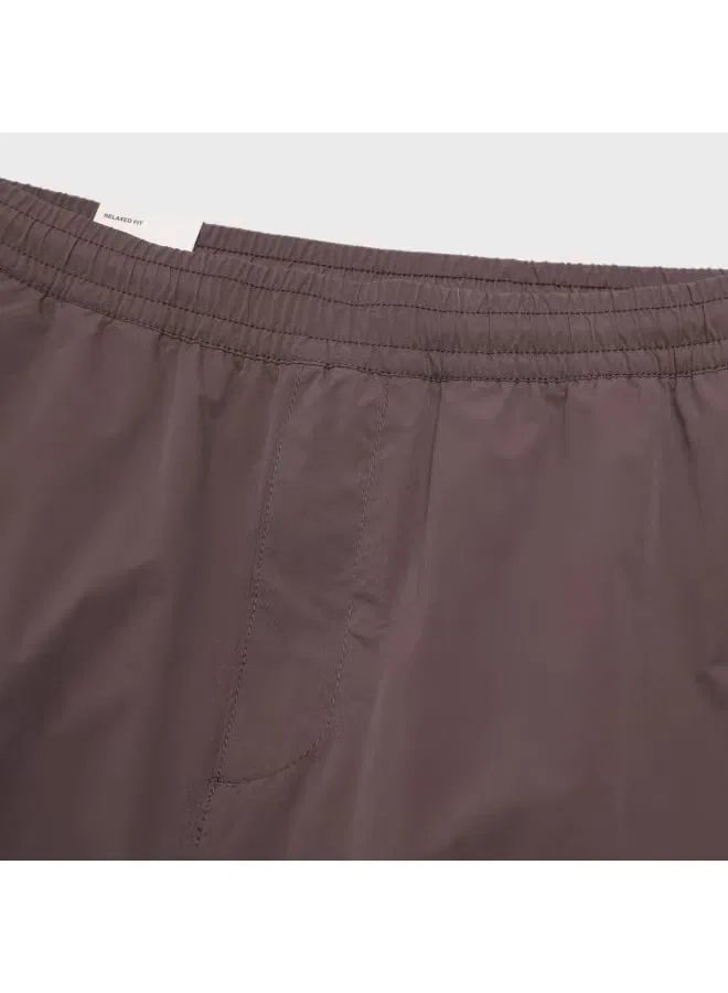 Брюки свободные универсальные Zara, фиолетово-коричневый — фото 4