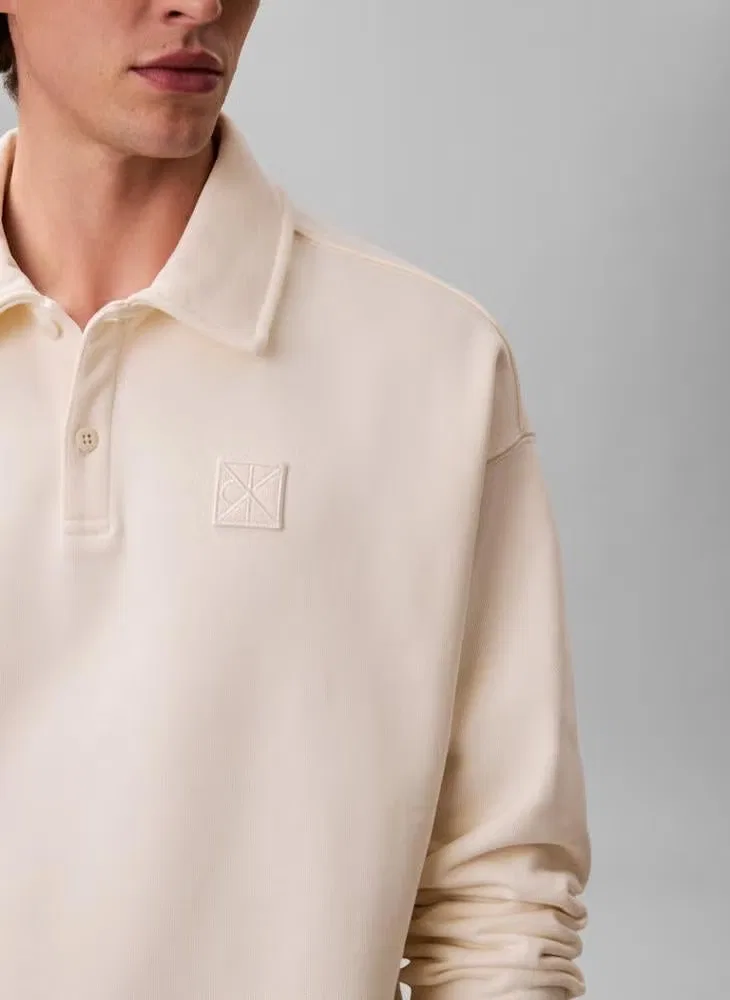 Пуловер свитшот Calvin Klein, белый — фото 3