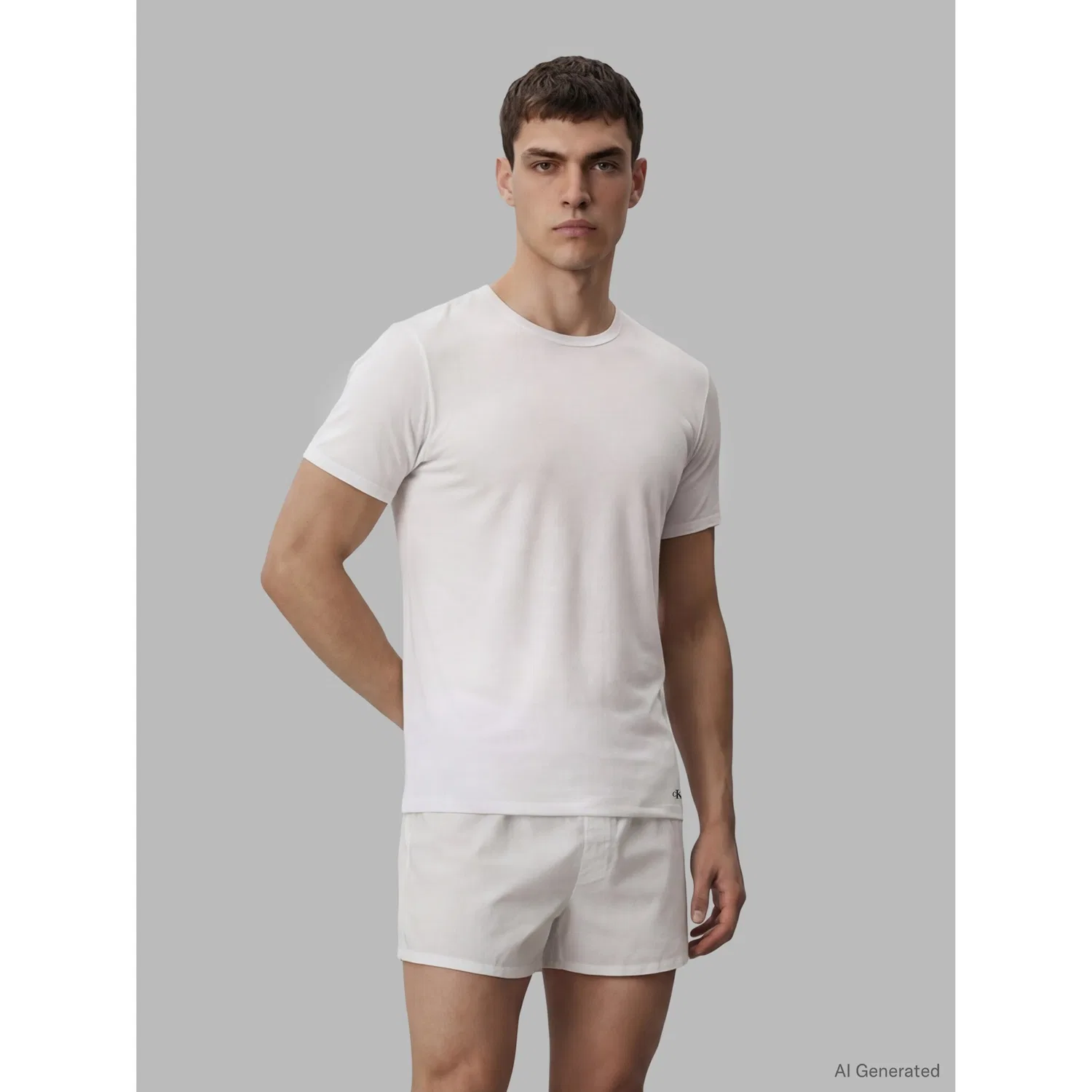 Детская футболка с круглым вырезом Calvin Klein Underwear, Black/Blue — фото 2