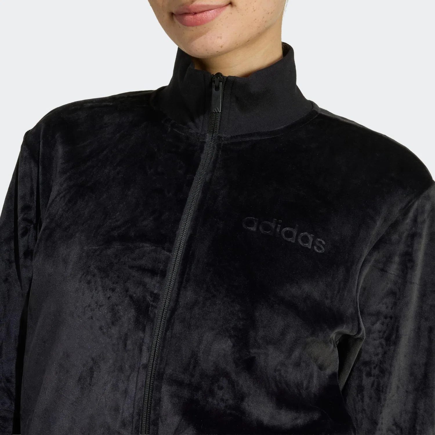 Женский спортивный костюм из велюра Glam Velvet Adidas, Schwarz — фото 4