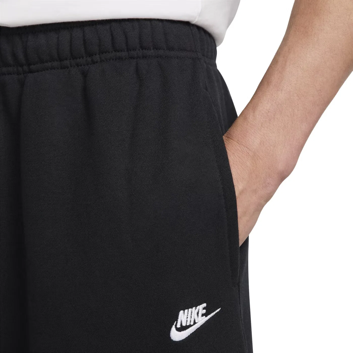Штаны оверсайз из футера с начесом Club Fleece Nike, черный — фото 4