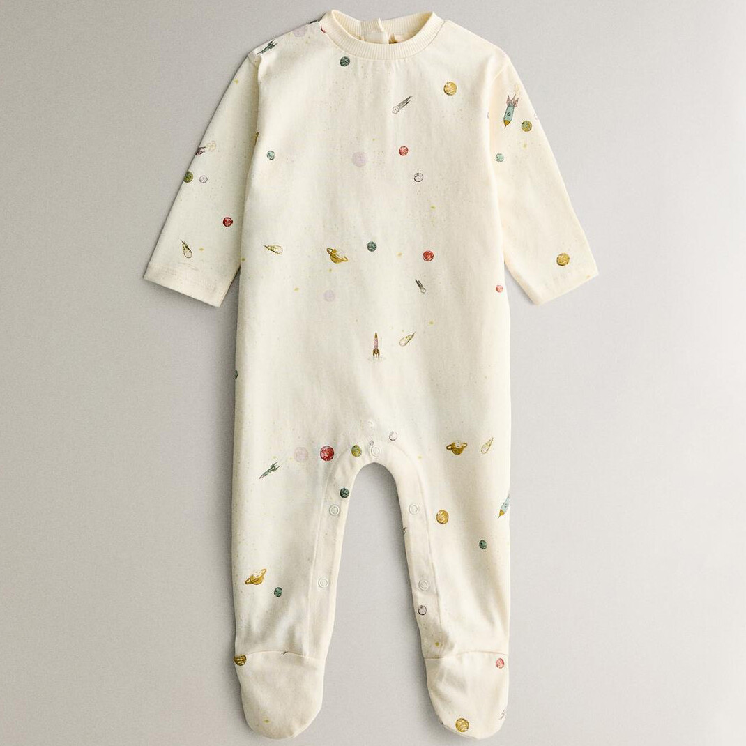 

Детский комбинезон Zara Home Space Cotton, кремовый