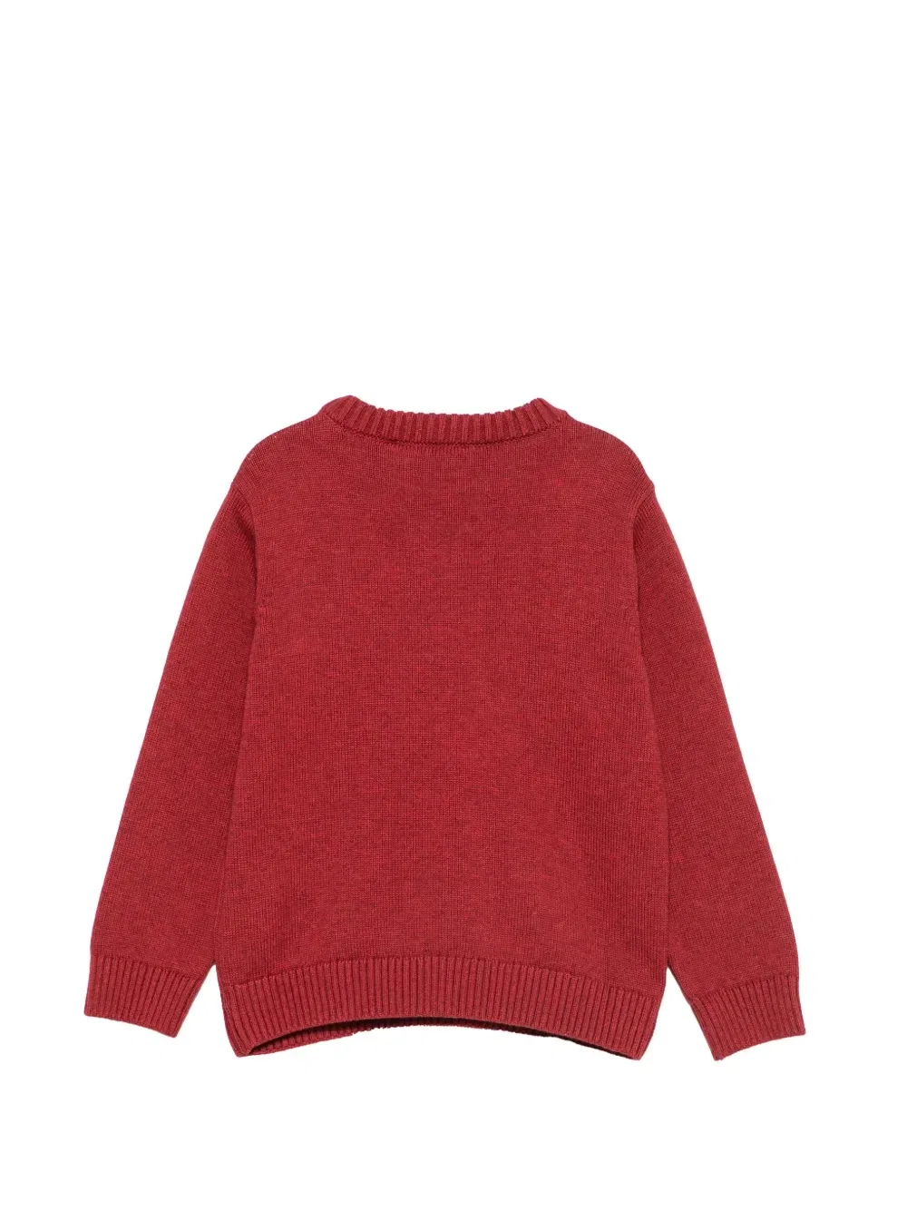Свитер с вышивкой логипа Pegaso Etro Kids, красный — фото 2