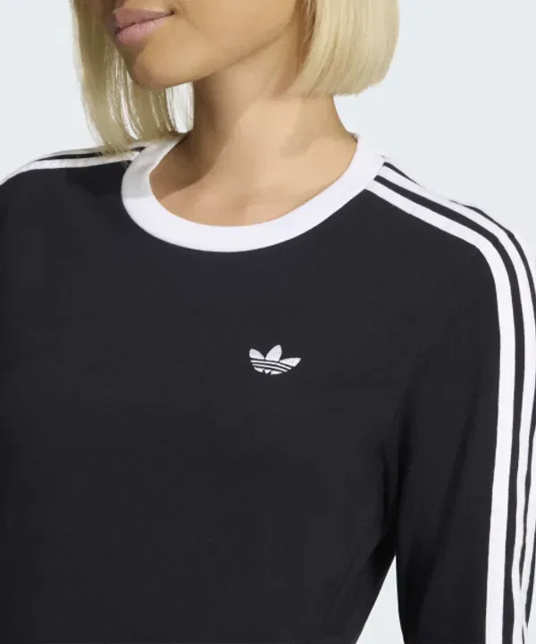 Футболка с длинным рукавом Adidas, черный, белый — фото 3