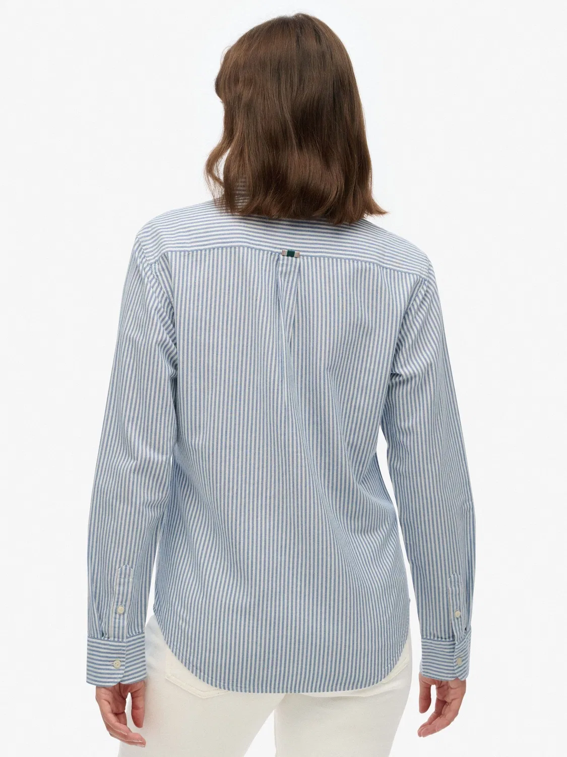 Рубашка с длинным рукавом Slim Oxford Superdry, Blue Stripe — фото 3