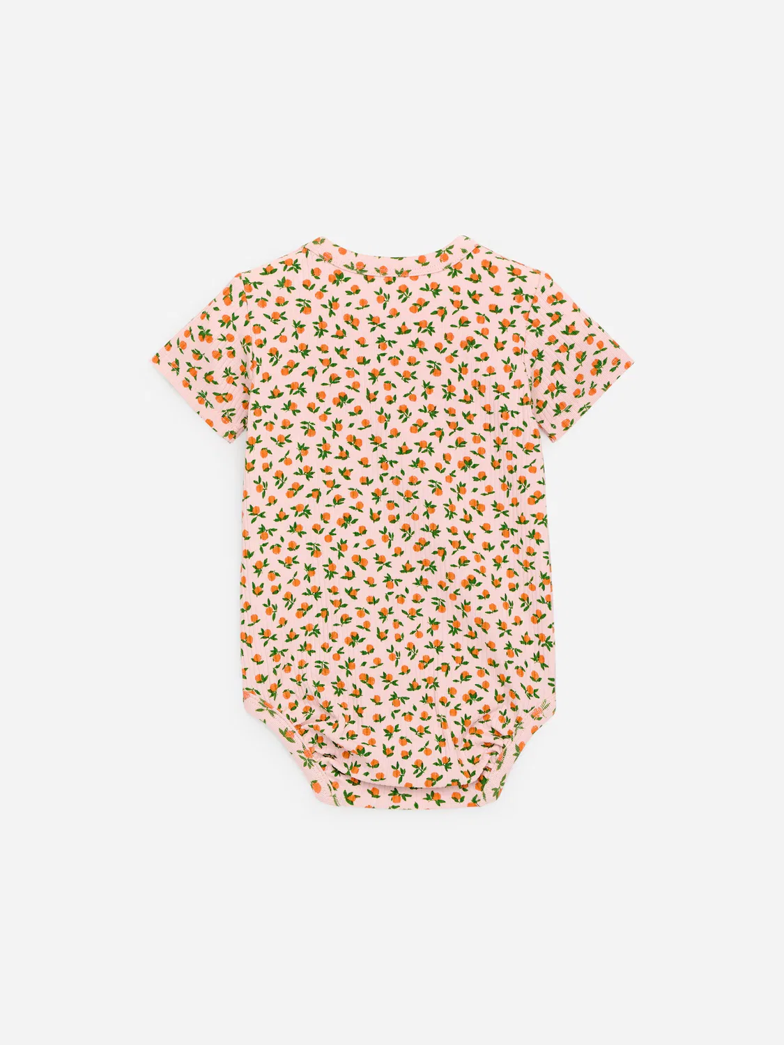 Хлопковый боди с короткими рукавами Arket, Rosa/Orangen — фото 3