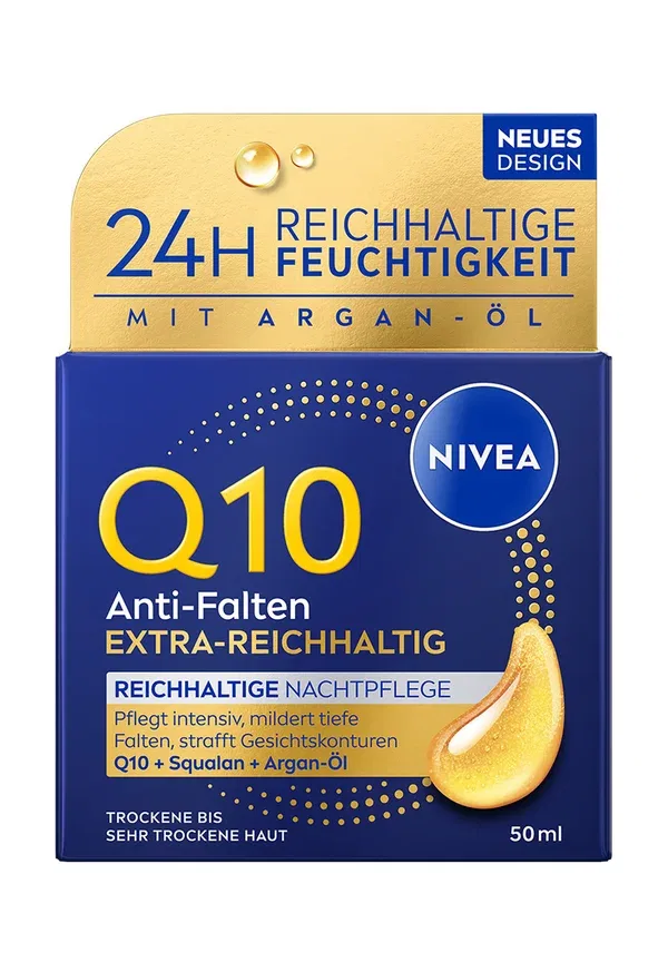 Крем для лица anti-wrinkle Nivea Q10 Anti-Wrinkle Power Rich Night Care, 50 мл, для сухой кожи — фото 4
