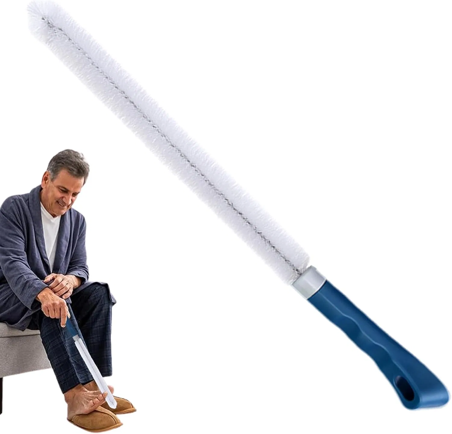 Гибкая щетка для ног, Generisch, 39.6 см, Blau