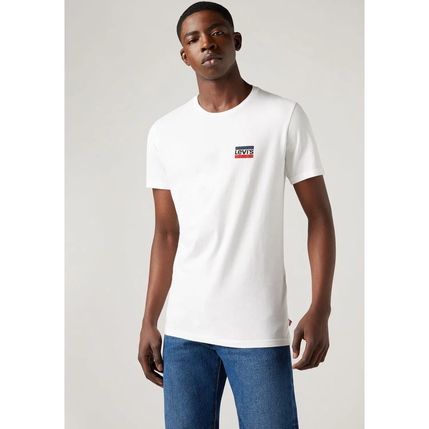 Мужской комплект из 2 футболок с круглым вырезом и логотипом Levi's, Black/White — фото 2