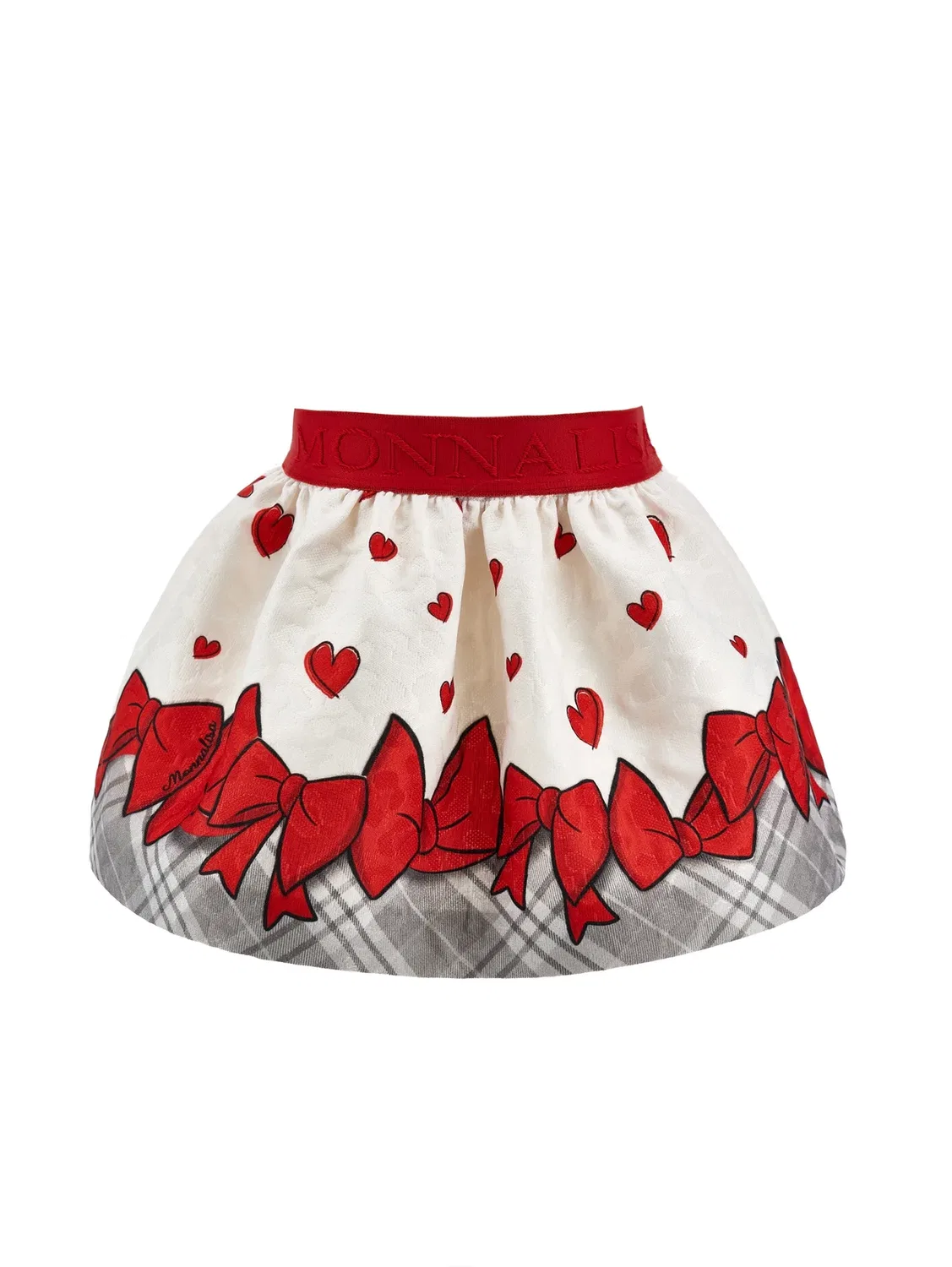 Юбка А-силуэта Monnalisa, White/Red