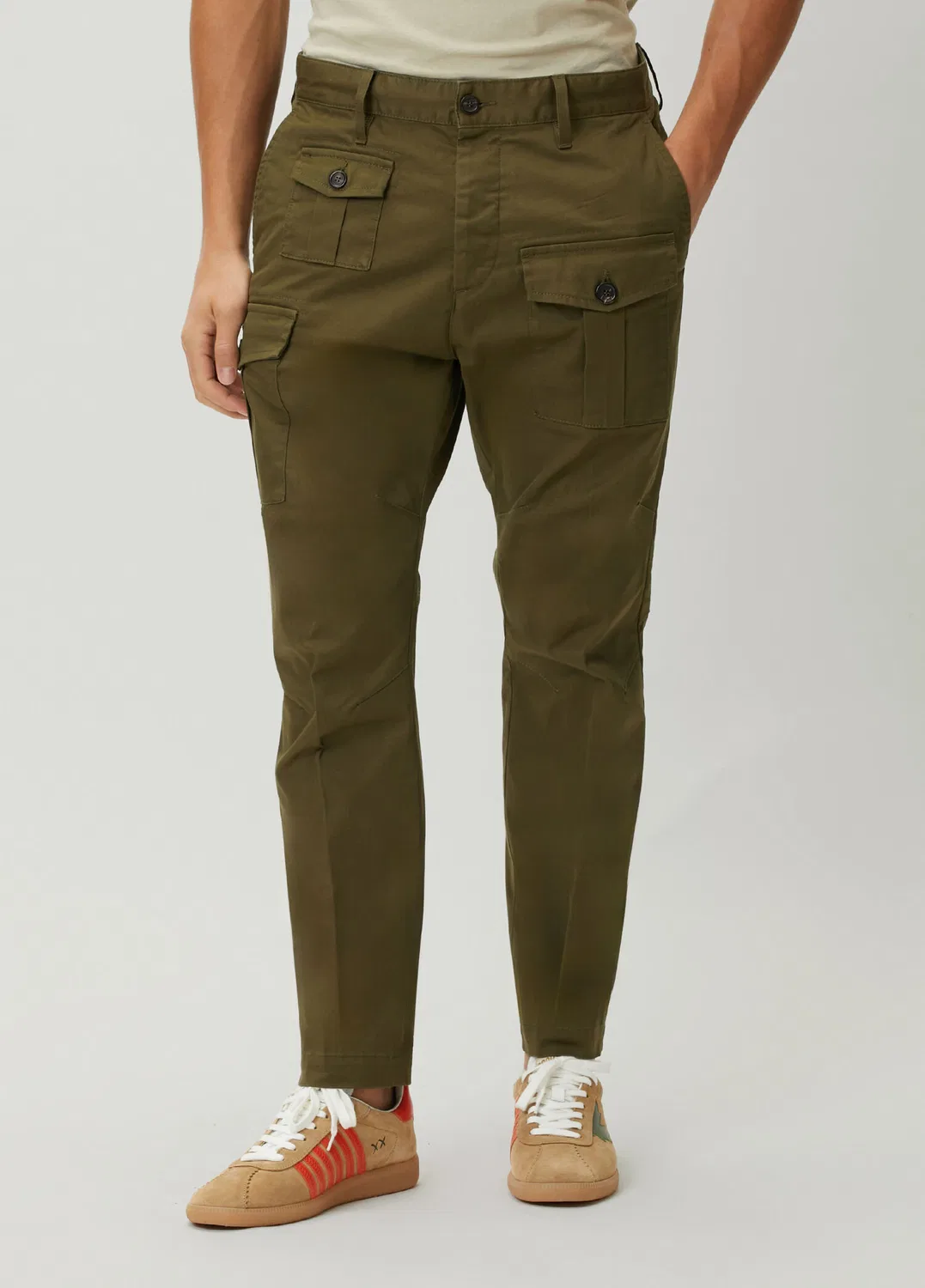 Карго брюки Dsquared2, khaki — фото 2